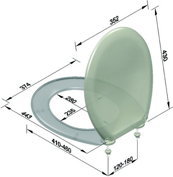 Sedile wc universale duroplast serie IRELAND