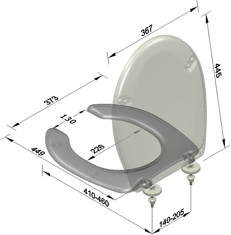 Sedile wc universale duroplast serie ITALY PROJECT