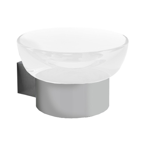 Brass soap dish LAPIANA series satin glass