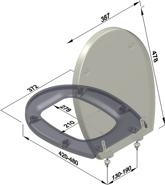 Sedile wc universale duroplast serie LAPPO
