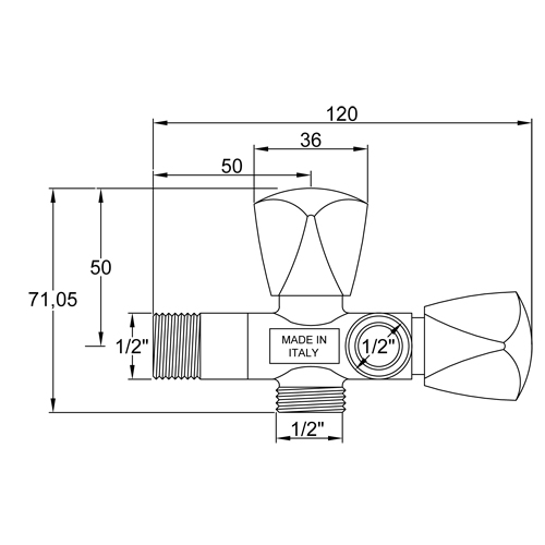 Angle valve GULLIVER series