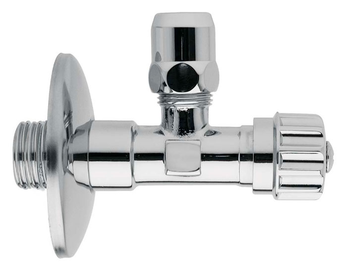 Angle valve with biconical washer PORT MEDIUM series