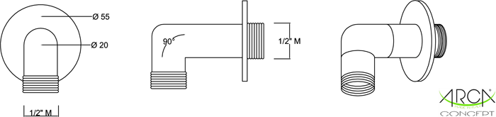 Presa acqua ottone serie STANDARD
