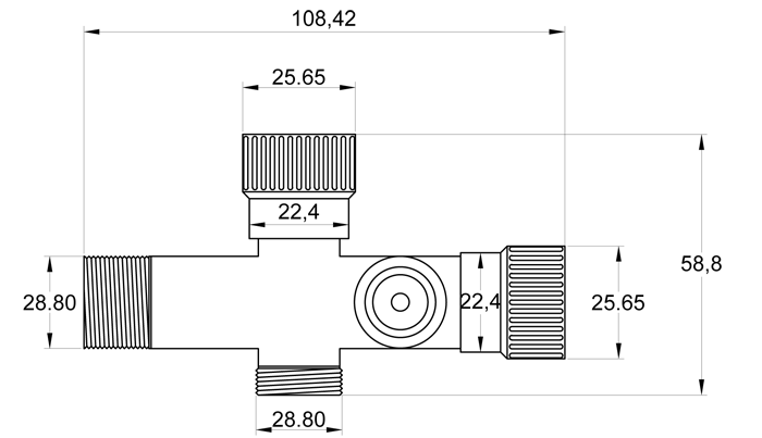 Two-ways angle valve PORT DUPLEX series