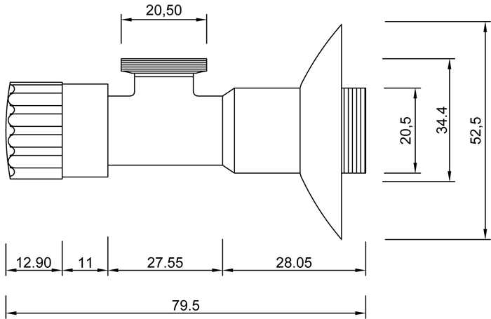 Angle valve PORT MEDIUM series