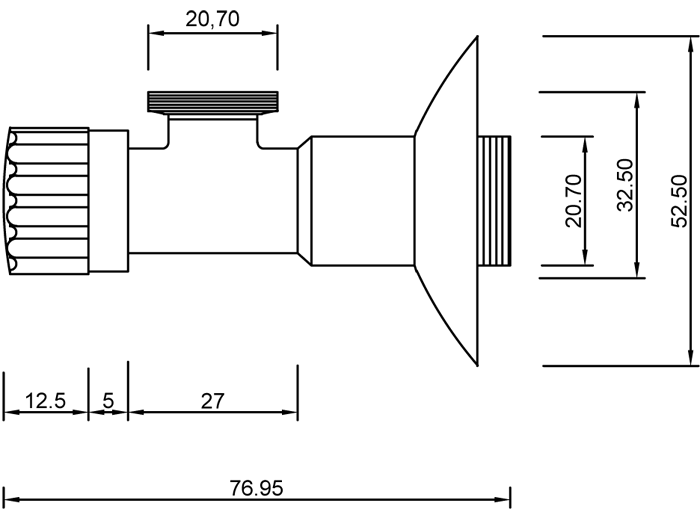 Angle valve PORT STANDARD series