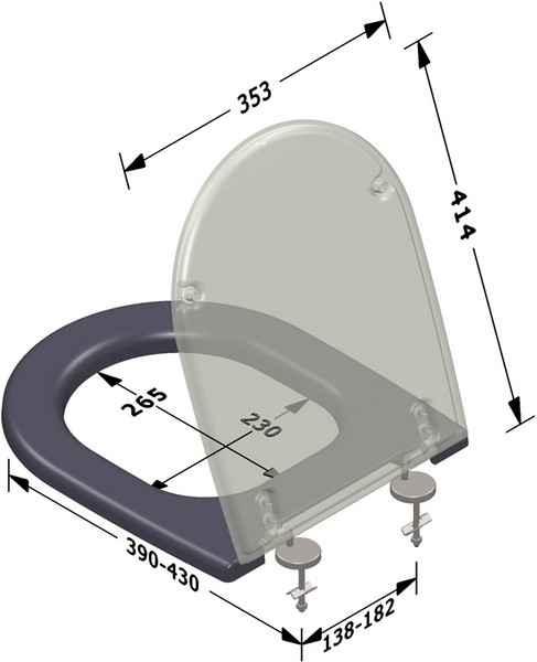 Sedile wc universale duroplast serie PORTO