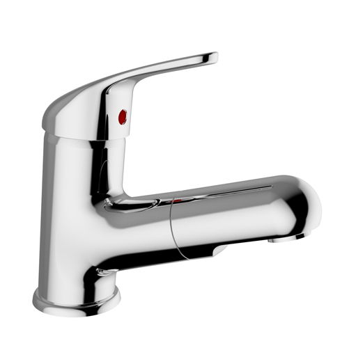 Miscelatore lavabo ottone con bocca estraibile serie ECO