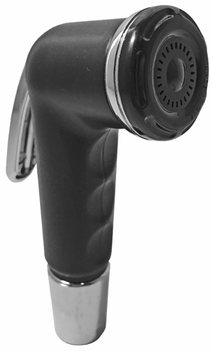 Doccia bidet polipropilene nero serie MOON pulsante cromo