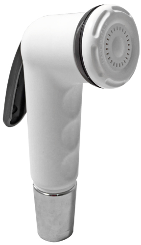 Doccia bidet polipropilene bianco serie MOON pulsante grigio