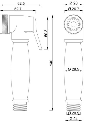 Kit brass chrome plated shattaf SAL collection