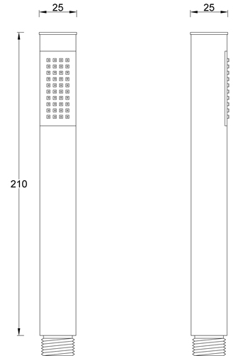 Doccia ottone 1 getto serie ESSENTIAL