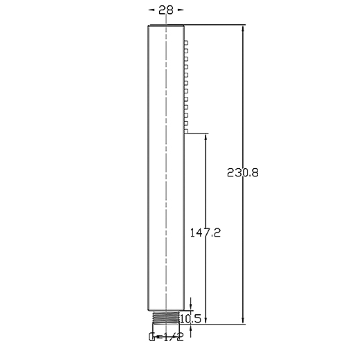 ABS hand shower 1 jet ESSENTIAL series