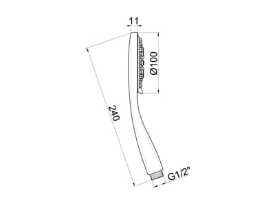 ABS hand shower 3 jets MANU  series