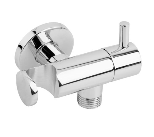 Supporto doccia incasso con rubinetto ottone serie ROUND