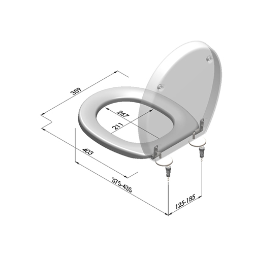 Sedile wc speciale duroplast serie AMSTERDAM