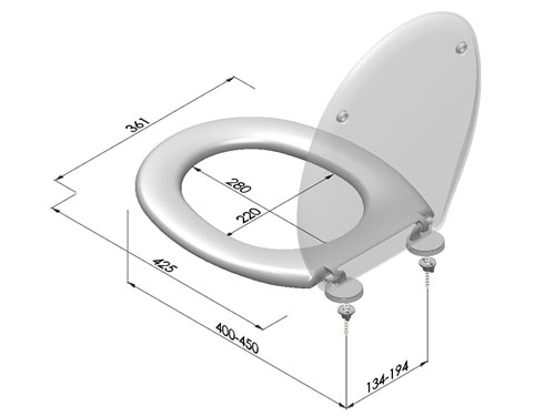 Sedile wc universale thermoplast serie CANADA