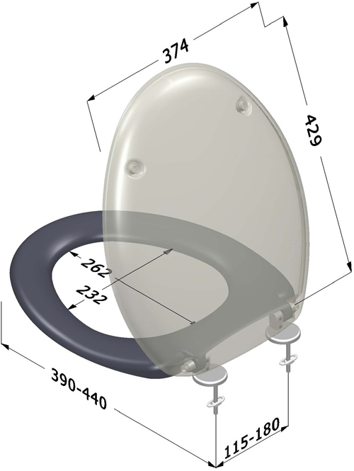 Sedile wc universale duroplast serie EGGO