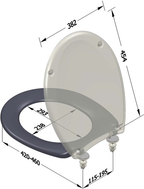 Sedile wc universale duroplast serie FINLAND