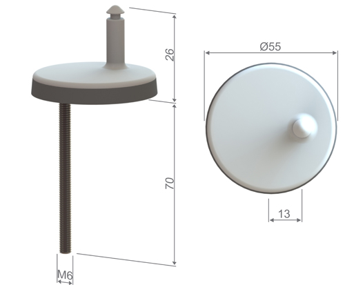 Cerniera regolabile Clipp-Off in nylon H22
