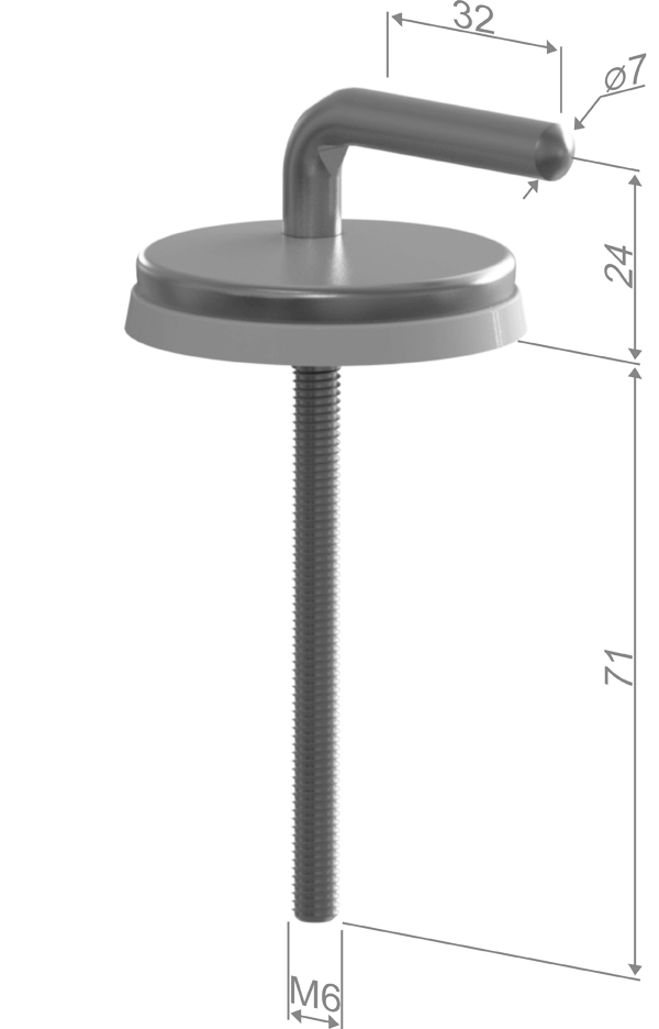 Top fixing cerniera regolabile in acciaio inox modello H35