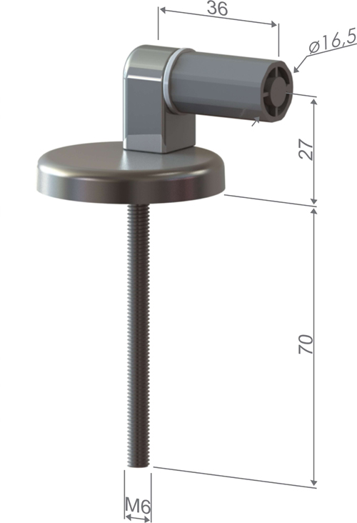 Cerniera sensoft system in acciaio inox H58