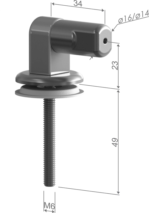 Cerniera take offi fix sensoft system in ottone nichelato mat modello H60