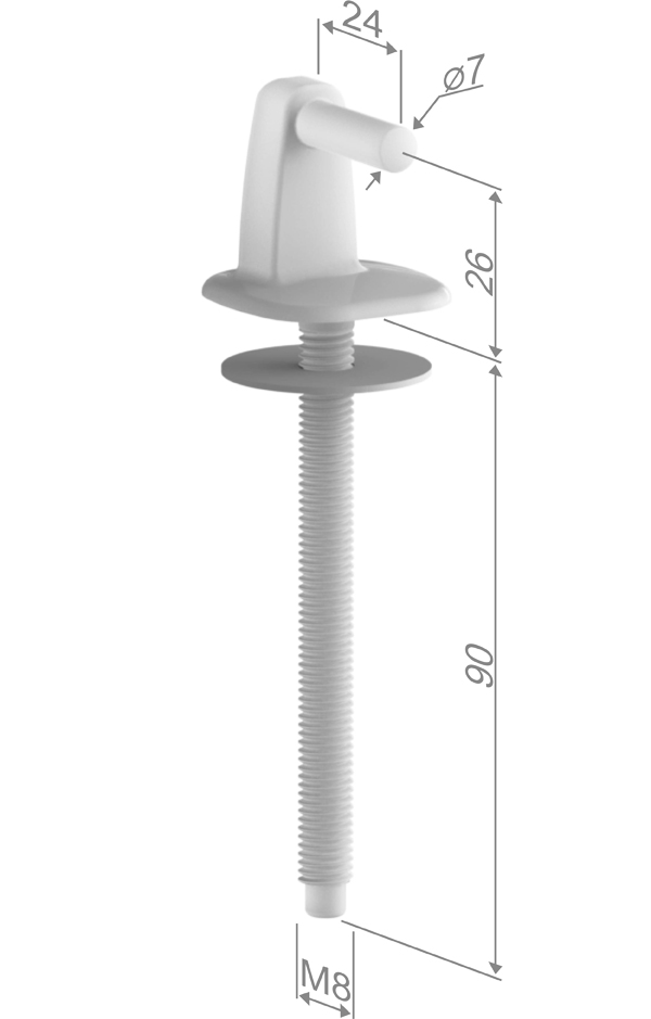 Cerniera fissa in nylon modello H07A