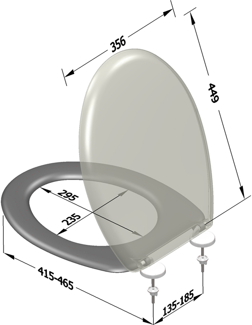 Sedile wc universale thermoplast serie LATVIA