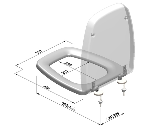 Sedile wc universale duroplast serie LYON