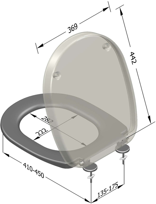 Sedile wc speciale duroplast serie MONACO