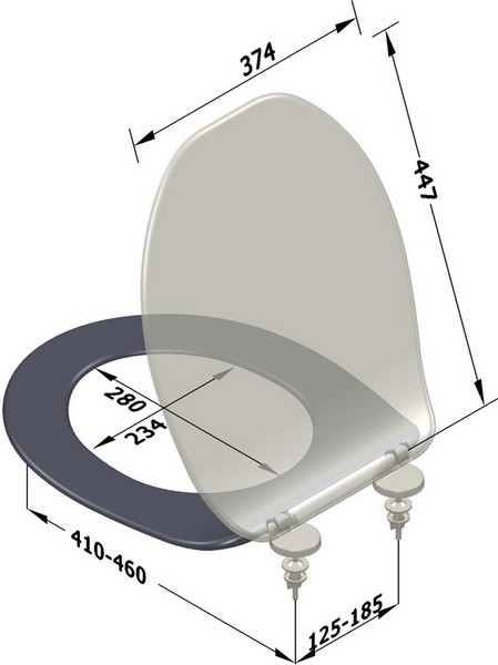 Sedile wc universale thermoplast serie SANI 30