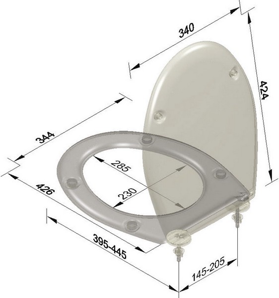 Sedile wc universale duroplast serie SPAIN