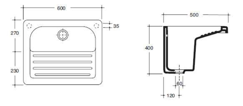 Lavatoio ceramica serie LAUNDRY