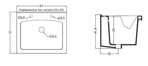 Lavatoio ceramica serie LAUNDRY