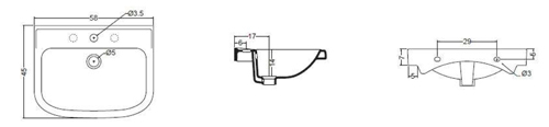 Lavabo sospeso ceramica serie SLEEPY