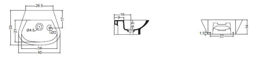 Lavabo sospeso beverino ceramica serie SLEEPY