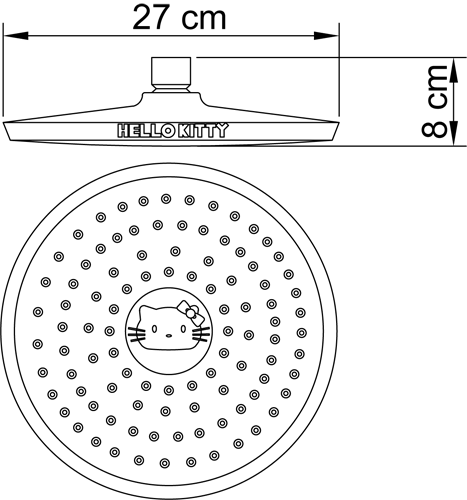 HELLO KITTY - SILVER collection shower head SUNNY