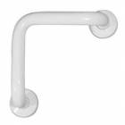 White epoxy steel 90° angled safety grab bar GIULY series