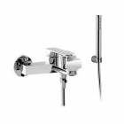 Brass wall mounted bath mixer with shower kit BARCA series 