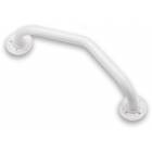 White epoxy steel 30° angled safety grab bar GIULY series