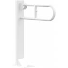 White lacquered steel floor mounted folding safety grab bar SALLY series