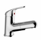 Brass basin mixer with pull-out spout ECO series 