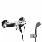 Brass wall mounted shower mixer with shower kit ECO series